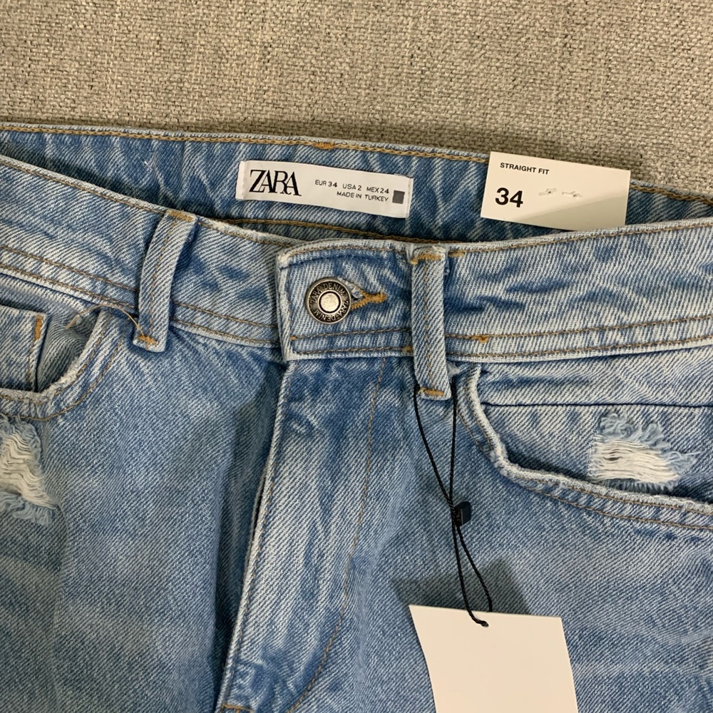 ZARA Straight Fit Super High Rise Jeans